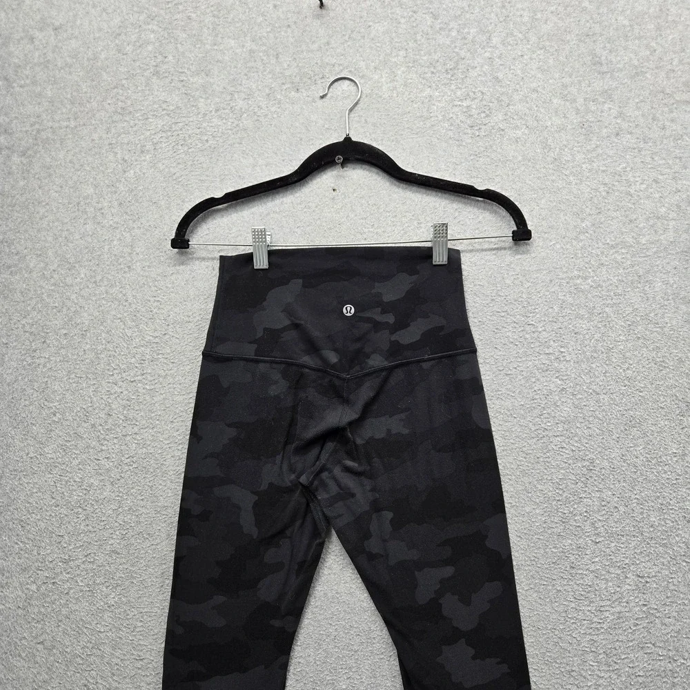 Lululemon Women Activewear Pants 4 Black Align Legging Camouflage Yoga